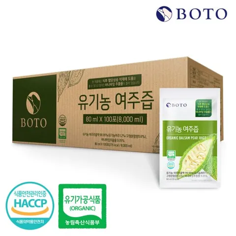 보뚜 유기농 여주즙 80ml 100포 실속형 x 1박스