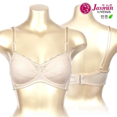 [비너스 자스민] 인견 레이스 풀컵 노와이어 몰드 브라 jbr1251