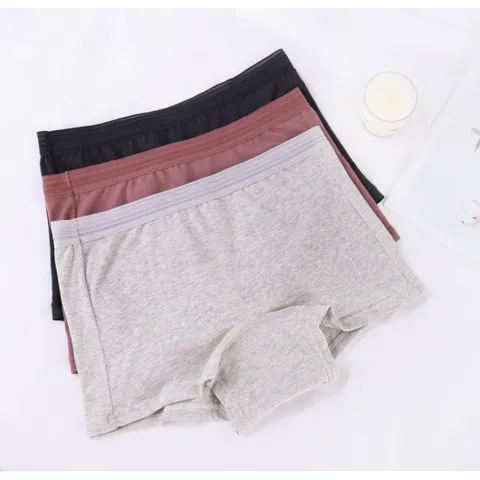 여성 사각 면 위생팬티 3매세트 방수 드로즈 생리팬티 네모