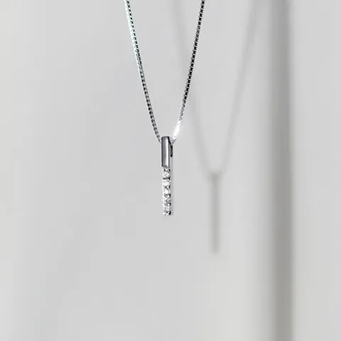 에르모사제이 N034 데일리 은 목걸이 / 실버 925 큐빅 18K 체인