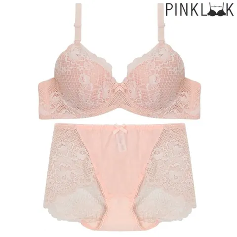 [핑크룩] 러브데이 브라팬티2종세트/핑크