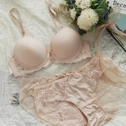 앤서니 피치 와이어 브라1+팬티2 속옷세트
