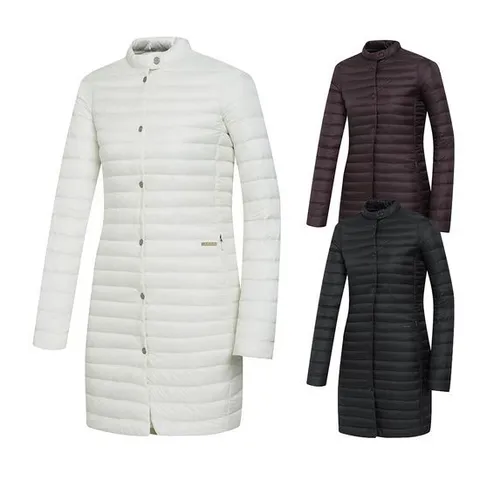 [콜핑] 1864JK681W 구스다운 누빔 보온 하프넥 여자 겨울 경량 롱패딩 자켓