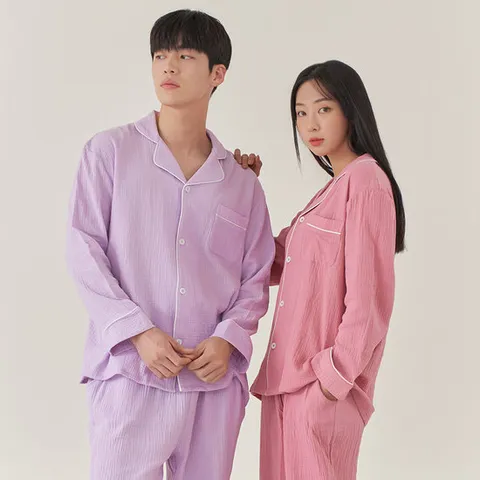 안파 순면 거즈 파자마 4가지컬러 ANPA04