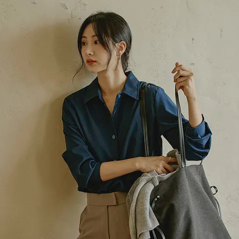 [저스트원] 오늘도 링클프리 스판 기본셔츠