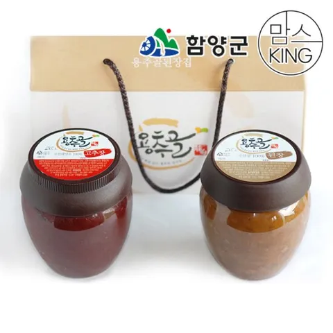 [함양군]용추골된장집 국산 용추골 된장/고추장 선물세트 1.8kg