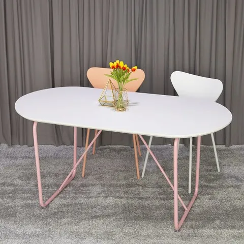 베스타 1600 화이트 타원형 식탁 라운드 테이블 4인 6인