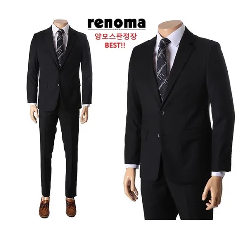 레노마 25년 가을신상 3종 고급울스판 블랙 슬림정장ASSJ41 LDA