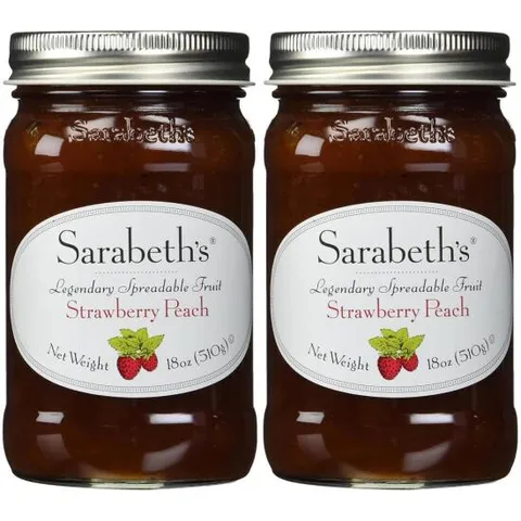 해외직구 Sarabeths 사라베스 딸기 복숭아 잼 스프레드 510g 2개 STRWBRY PEACH