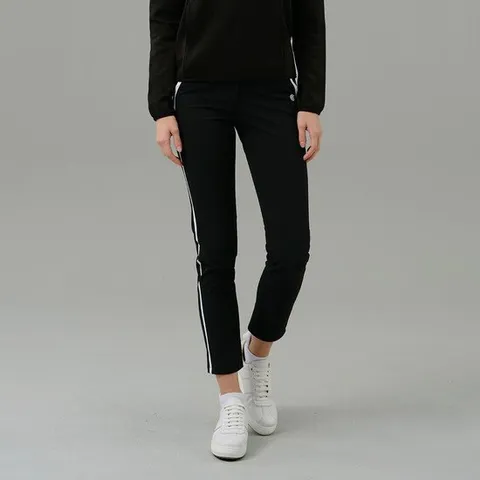 [클리브랜드]사이드 배색 여성 스트레이트핏 골프팬츠/골프바지/골프웨어_CGKWPT1759BK