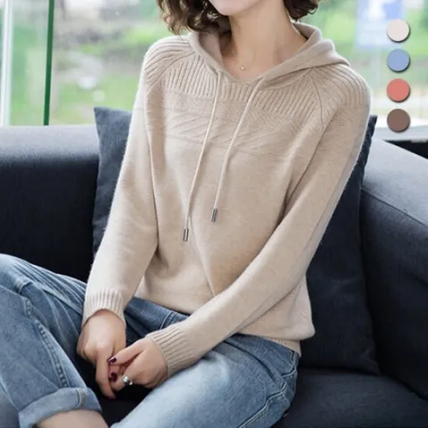 [SALE] 유니제이 델리나 후드 니트 티셔츠