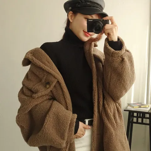 포근포근 오버핏 누빔 양털코트 덤블코트