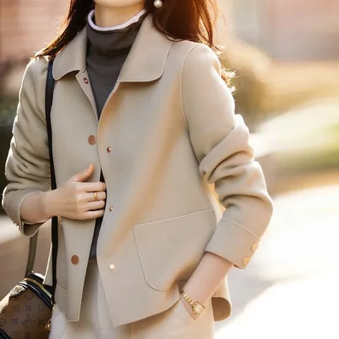 [이쁘다] 로렌 스웨이드 터치 카라 자켓