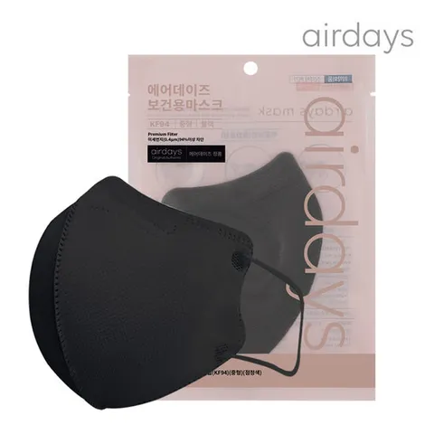 에어데이즈 마스크 KF94 새부리형 마스크 중형 10매 블랙