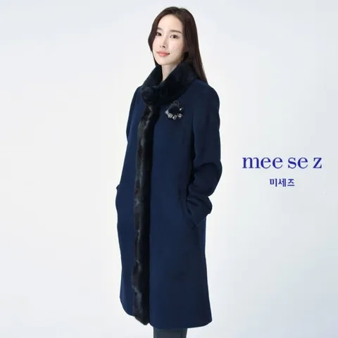 [미세즈] 베이비라마 밍크배색 코트_M94LC02