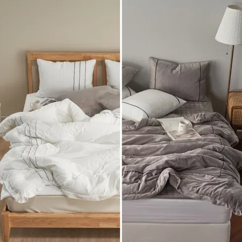 지베딩 디올/라인 소프트 극세사 겨울 이불 풀세트 퀸(Q)