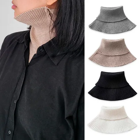 엔비 니트 목폴라 페이크 넥워머 겨울 방한 빕 여성