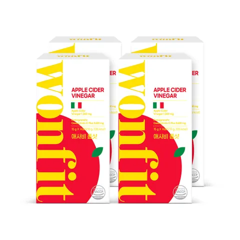 원핏 애사비 폼샷 4박스 (56포) 애플사이다비니거 +할인쿠폰