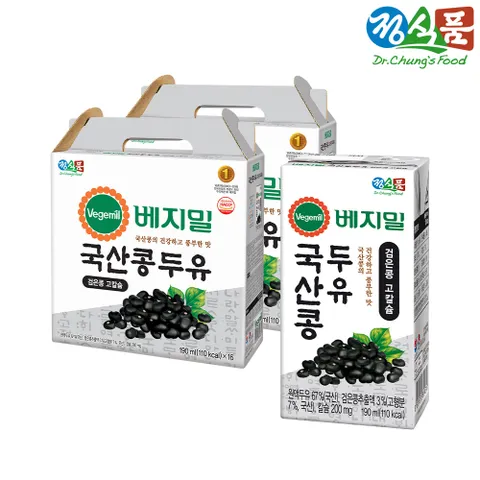 [  ][정식품]베지밀 국산콩 검은콩 고칼슘 두유 190mlx32팩