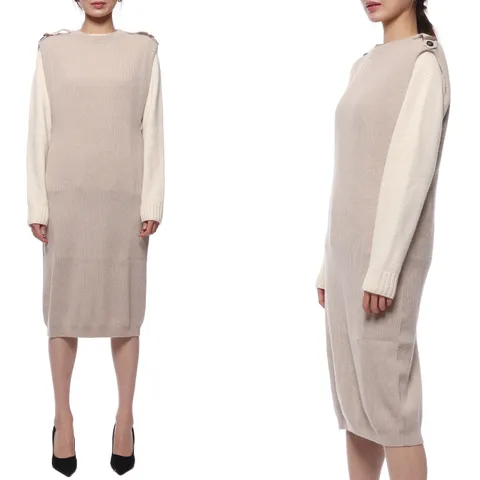 [브루넬로쿠치넬리] 22FW 여성 모닐리 캐시미어 민소매 원피스 (YM12173A80P C9504 22F) +할인쿠폰