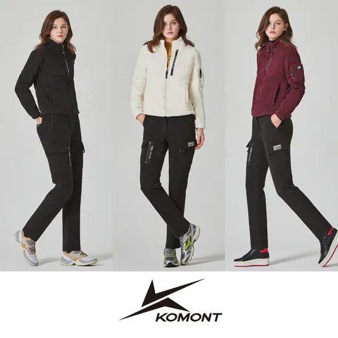 [KOMONT] 코몽트 여성 방풍 플리스 집업 트레이닝 셋업 2종 