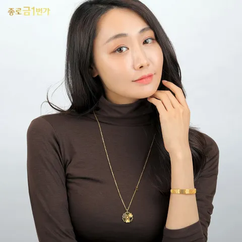 [종로금1번가]목걸이 순금24K 주얼리 11.25g 롱하트꽃 무료배송