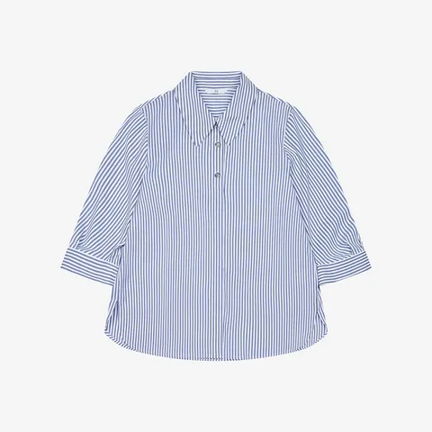[씨] 소매 턱 카라 블라우스 (SKBAD2430) +할인쿠폰