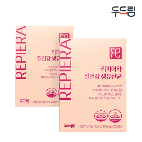 [두드림] 리스펙타 질 건강 생유산균 30캡슐 x 2박스 (2개월분) +할인쿠폰