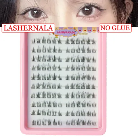 1+1 Lashernala 속눈썹나라 200가닥 속눈썹연장 노글루속눈썹 눈썹연장 가닥속눈썹 고양이 아이  데일리 꾸