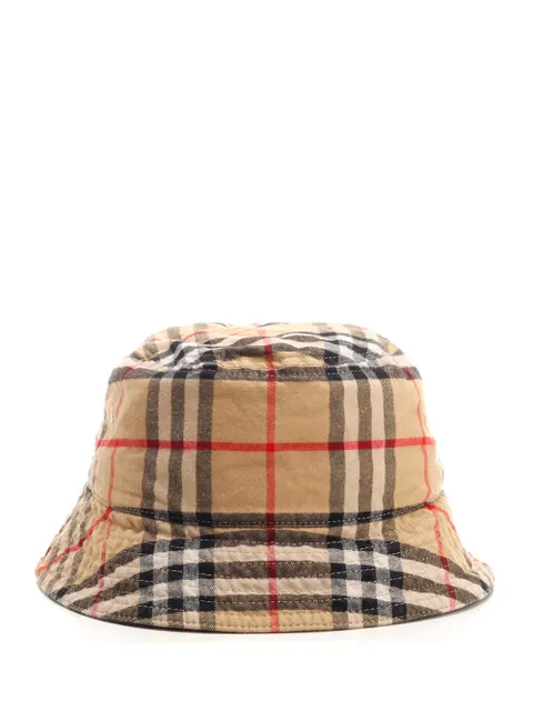 [해외배송] 버버리 Check cotton bucket hat 모자 8075657NDEF 5568865 +할인쿠폰