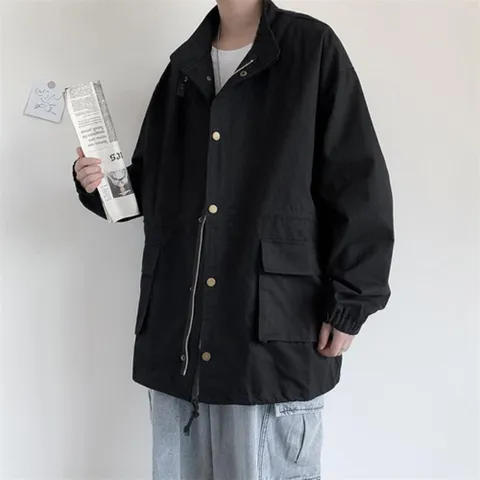 다잇템 포인트 데일리 남자 오버핏 캐주얼 버튼 아웃포켓 야상 자켓 +할인쿠폰