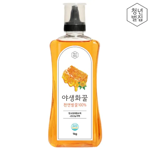 청년벌집 야생화꿀 1kg 천연벌꿀 자연벌꿀 토종꿀