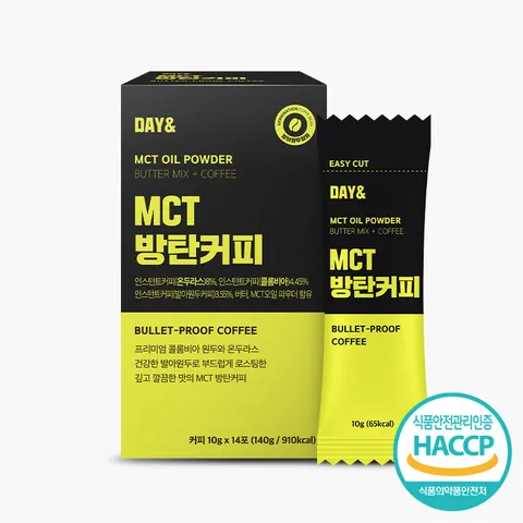 참앤들황토농원 데이앤 MCT오일 방탄커피 (10gx14포) 1박스