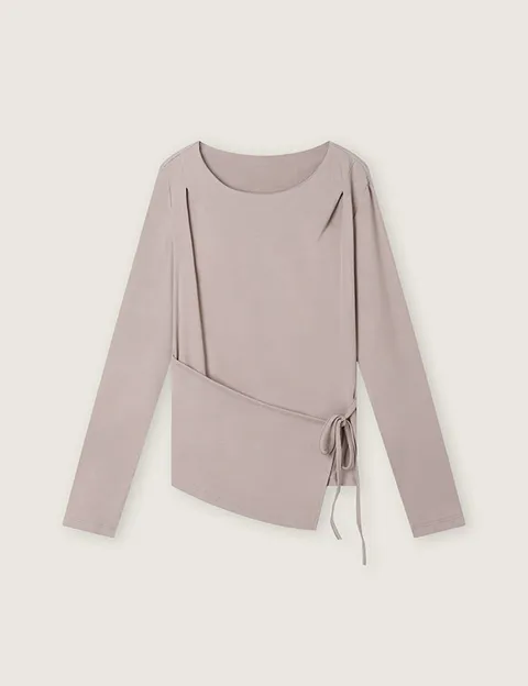 [현대백화점] [로엠]랩 디테일 티셔츠_RMLWF49RT2