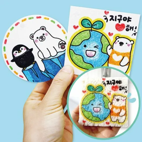 피오피스토리 지구사랑 수세미 (6종택1)