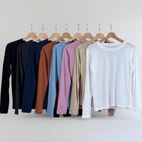 아트박스/신상오픈런 여성 기본 긴팔 라운드 티셔츠  데일리핏 +할인쿠폰