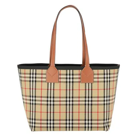 [버버리] 체크 런던 미디엄 토트백