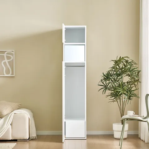 오브제 1인용 직원 탈의실 개인 높은거울옷장수납장