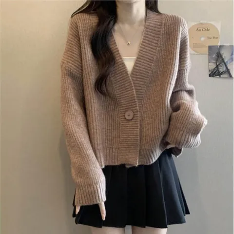 가디건 카디건 CD 간절기 데일리 깔끔하고 세련된 컬러풀 원단 추