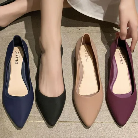 가볍고 편안한 여성용 젤리슈즈 젤리구두 굽3cm