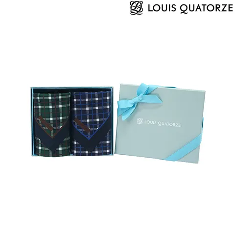 [루이까또즈] 손수건 테더체크코튼 6종 택 1(2P)+하드케이스 (2EHA944_2P)  