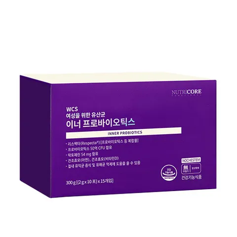 [12/16-22 증정][뉴트리코어] 여성을 위한 유산균 이너 프로바이오틱스 4+1개입+비타민C(비)+쇼핑백