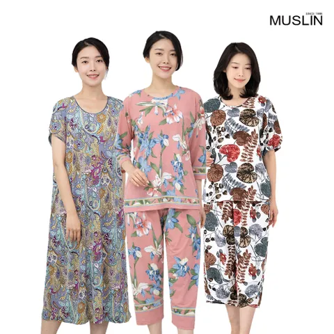 [엄마옷 모슬린] 여름 홈웨어 모음전 중년여성 마담 50대 60대 70대 할머니옷 원피스 상하세트 팬츠 外