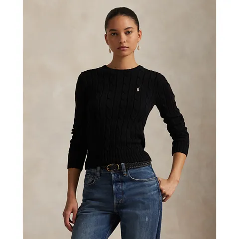 폴로 랄프 로렌 여성 케이블 니트 코튼 크루넥 스웨터(WMPOSWENC021324001) +할인쿠폰