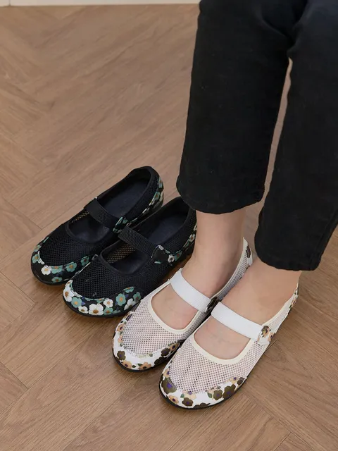 여성 꽃무늬 매쉬 슬립온 단화 109150