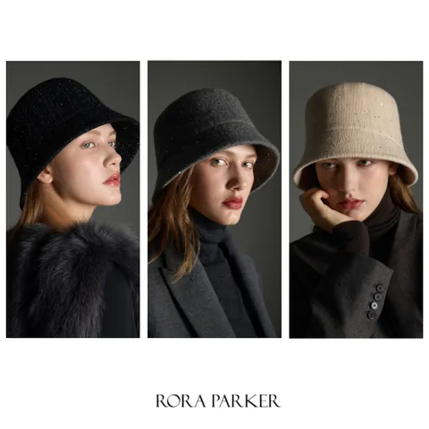 [로라파커] 25FW 크리스탈 울 블랜 버킷햇