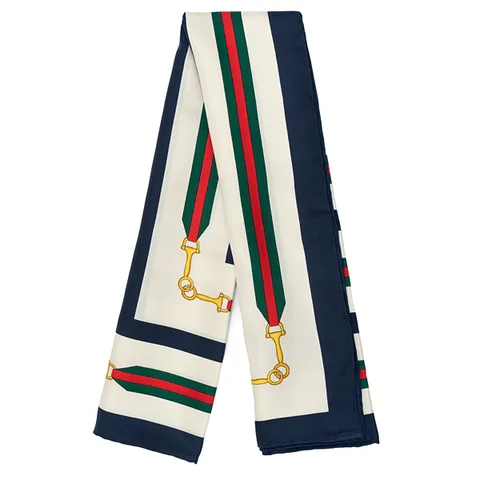 [GUCCI] 구찌 인터로킹 G 홀스빗 실크 스카프 626781-3G001-9200