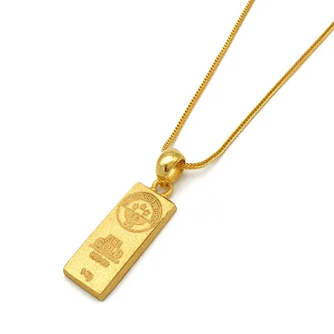 [골드리카]순금 골드바 목걸이 7.5g+14K잠금(99.9%)