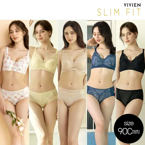 [방송히트]비비안 슬림핏 17차 빅사이즈 라이크라 노와이어 브라팬티세트 +할인쿠폰