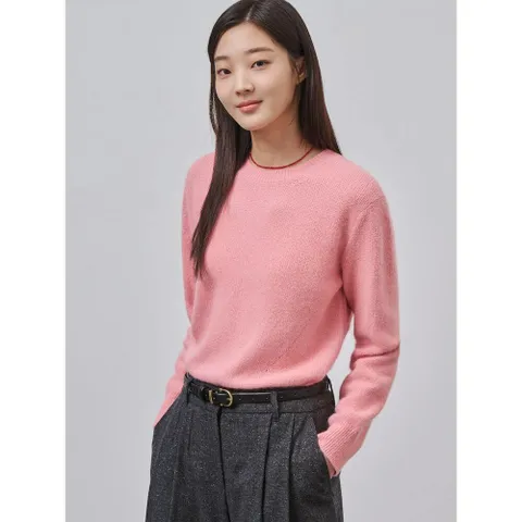 [빈폴레이디스] 라쿤 라운드넥 풀오버  핑크 (BF4X51C08X) +할인쿠폰